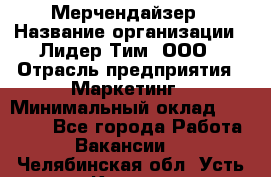 Мерчендайзер › Название организации ­ Лидер Тим, ООО › Отрасль предприятия ­ Маркетинг › Минимальный оклад ­ 23 000 - Все города Работа » Вакансии   . Челябинская обл.,Усть-Катав г.